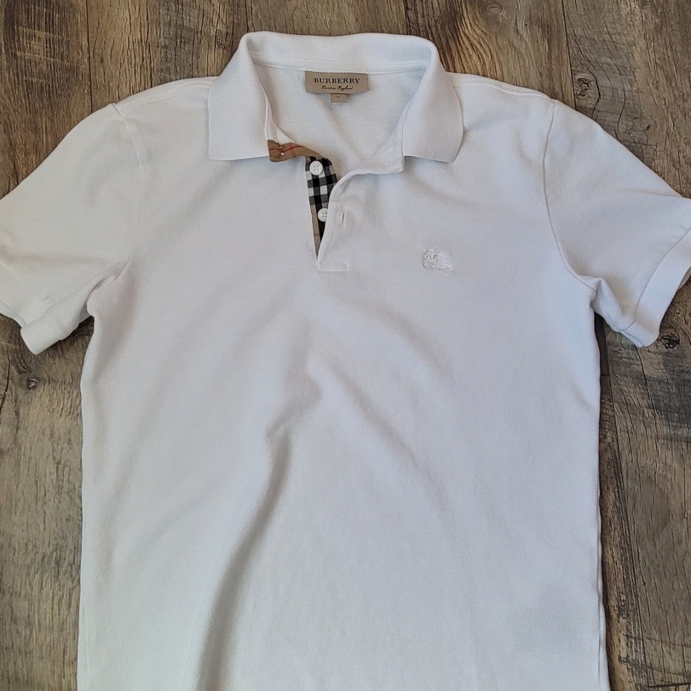 Burberry Hardford White Polo Shirt for Men
